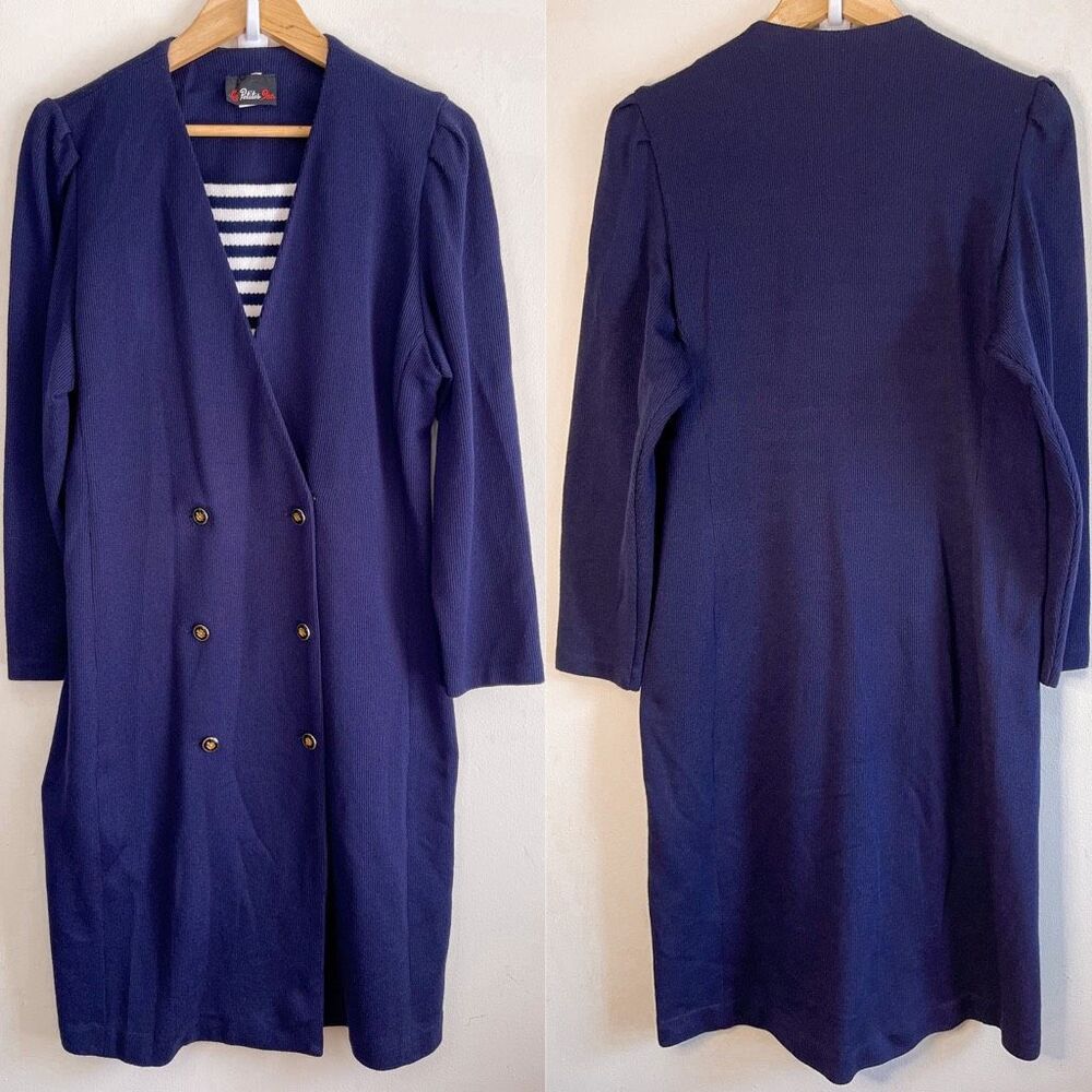 Vintage Sailor Nautical Midi‎ Dress Size 14